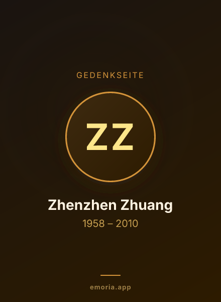 Gedenkportrait von Zhenzhen Zhuang