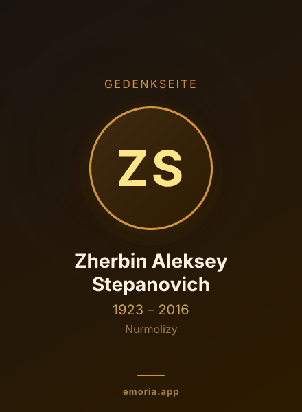Gedenkportrait von Zherbin Aleksey Stepanovich