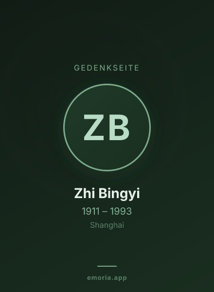 Gedenkportrait von Zhi Bingyi