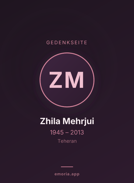 Gedenkportrait von Zhila Mehrjui