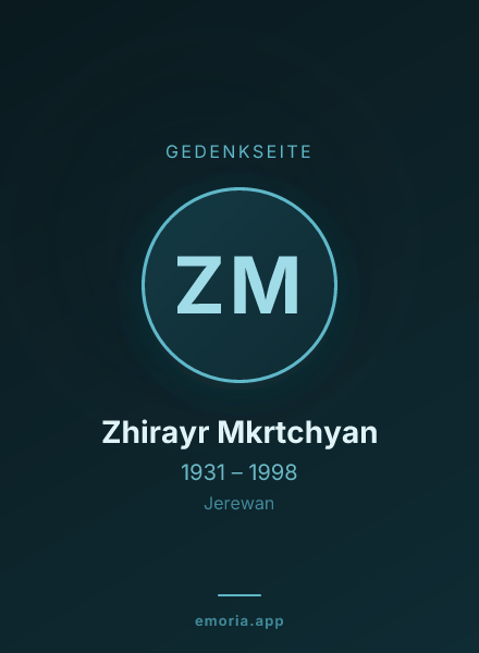 Gedenkportrait von Zhirayr Mkrtchyan