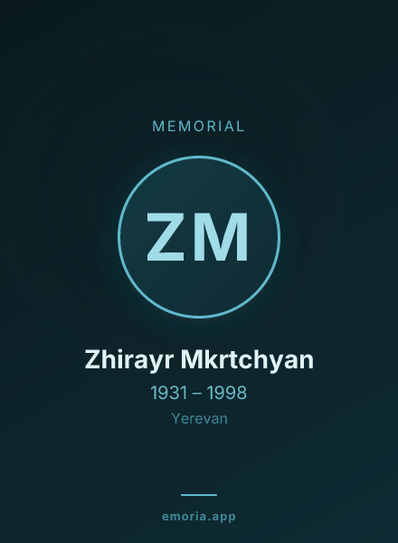 Memorial portrait of Zhirayr Mkrtchyan