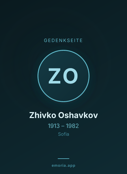 Gedenkportrait von Zhivko Oshavkov