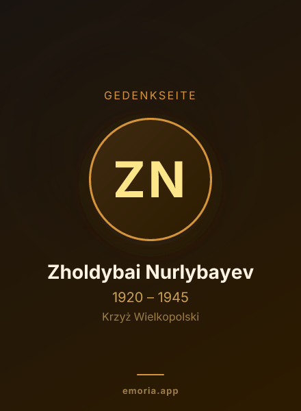 Gedenkportrait von Zholdybai Nurlybayev