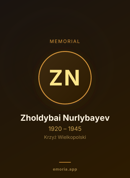 Memorial portrait of Zholdybai Nurlybayev