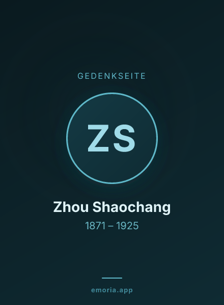 Gedenkportrait von Zhou Shaochang