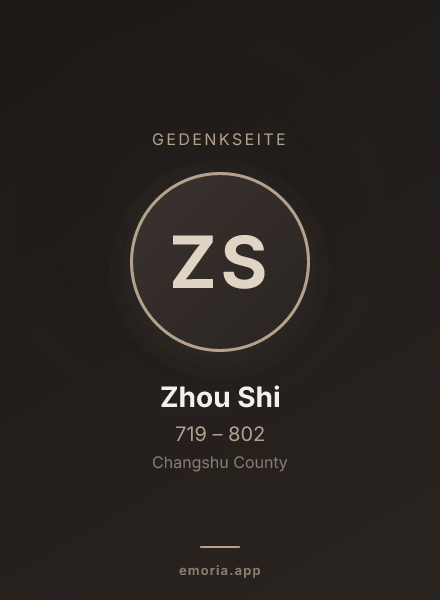 Gedenkportrait von Zhou Shi