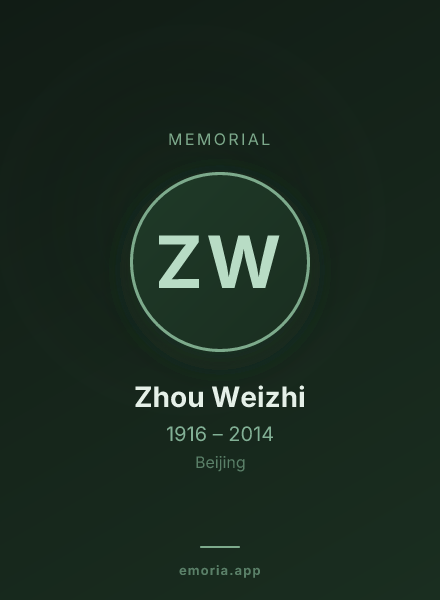 Memorial portrait of Zhou Weizhi
