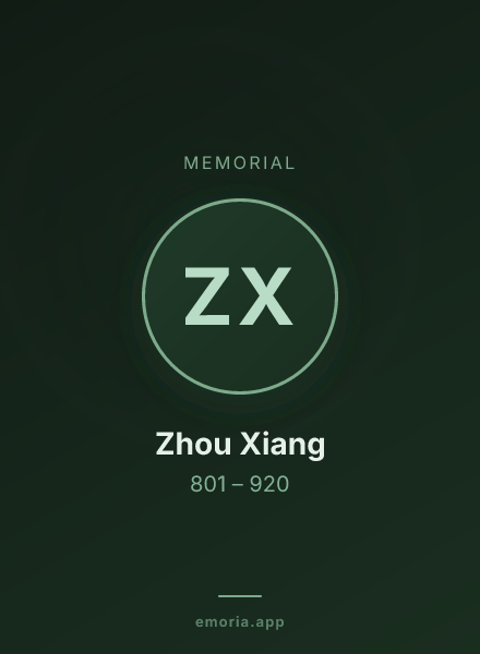 Memorial portrait of Zhou Xiang