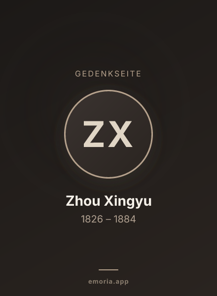 Gedenkportrait von Zhou Xingyu