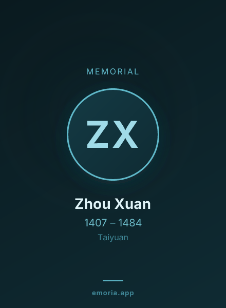 Memorial portrait of Zhou Xuan