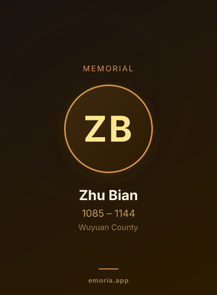 Memorial portrait of Zhu Bian