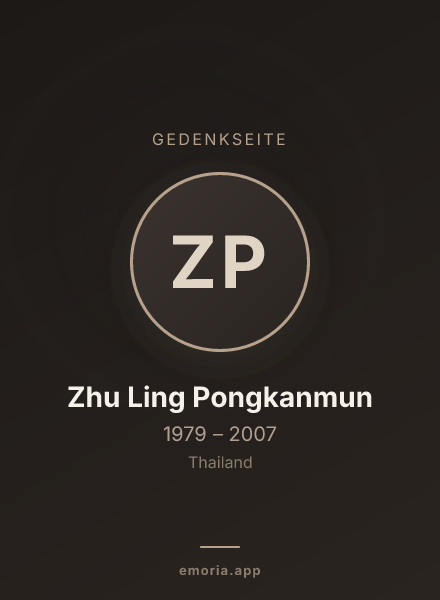 Gedenkportrait von Zhu Ling Pongkanmun