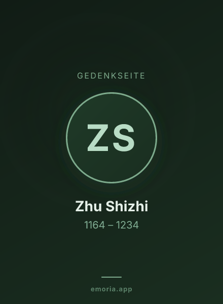 Gedenkportrait von Zhu Shizhi