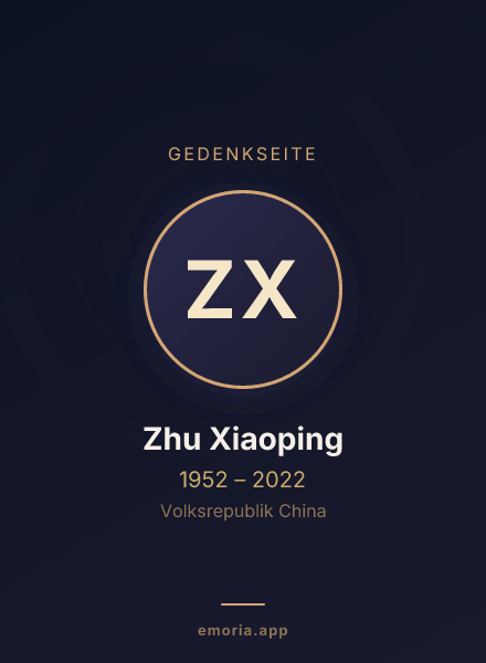 Gedenkportrait von Zhu Xiaoping