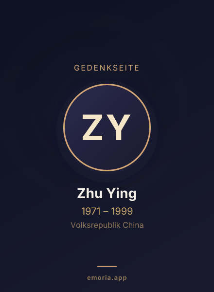 Gedenkportrait von Zhu Ying