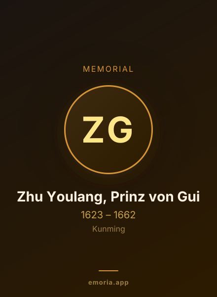 Memorial portrait of Zhu Youlang, Prinz von Gui