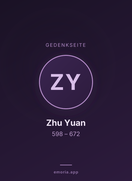 Gedenkportrait von Zhu Yuan