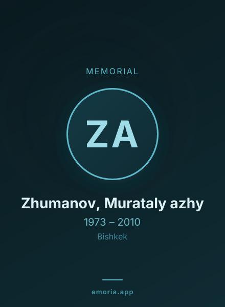 Memorial portrait of Zhumanov, Murataly azhy