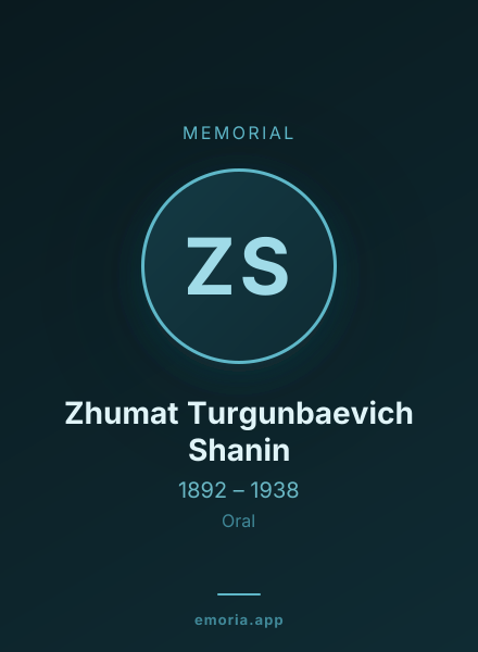 Memorial portrait of Zhumat Turgunbaevich Shanin