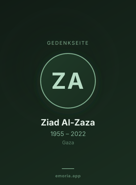 Gedenkportrait von Ziad Al-Zaza