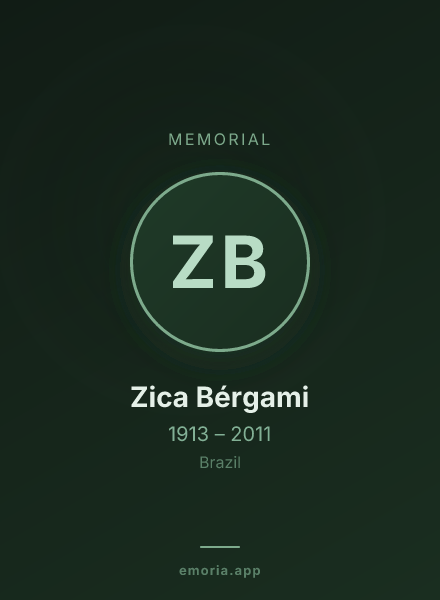 Memorial portrait of Zica Bérgami