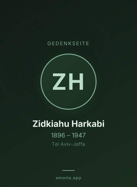 Gedenkportrait von Zidkiahu Harkabi