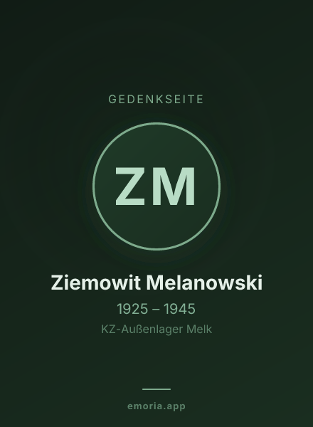 Gedenkportrait von Ziemowit Melanowski
