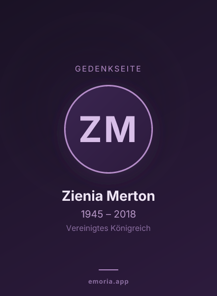 Gedenkportrait von Zienia Merton