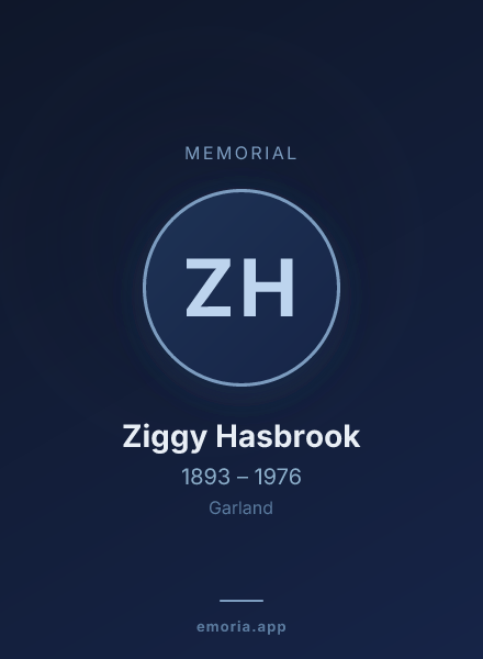 Memorial portrait of Ziggy Hasbrook