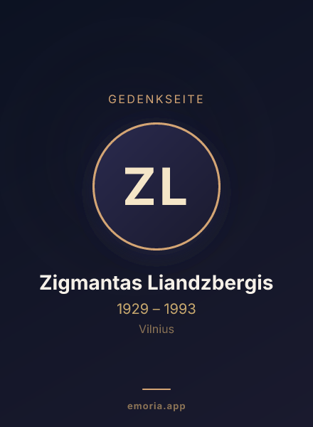 Gedenkportrait von Zigmantas Liandzbergis