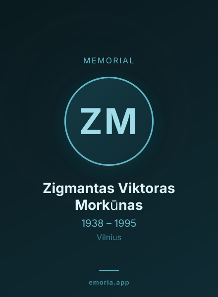 Memorial portrait of Zigmantas Viktoras Morkūnas