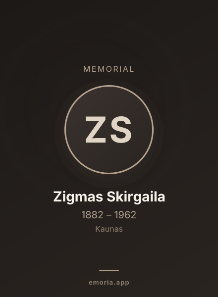 Memorial portrait of Zigmas Skirgaila