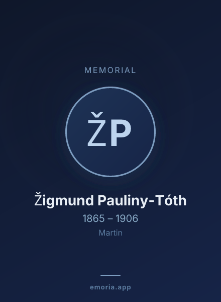 Memorial portrait of Žigmund Pauliny-Tóth