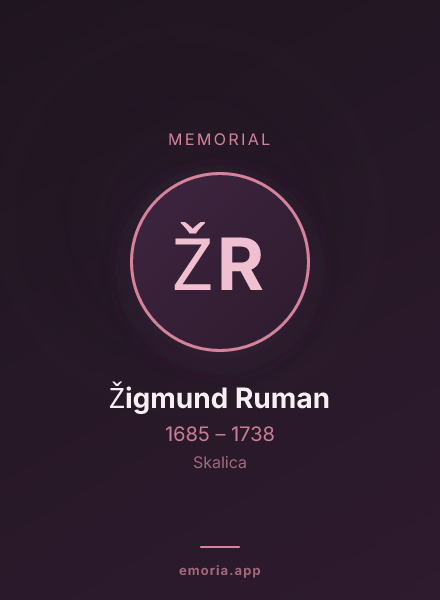 Memorial portrait of Žigmund Ruman