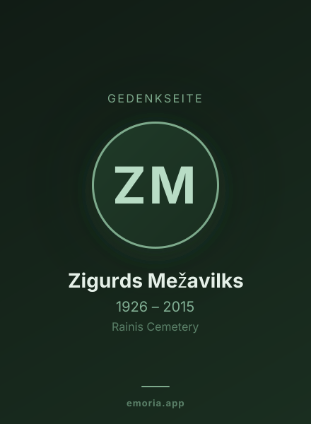 Gedenkportrait von Zigurds Mežavilks