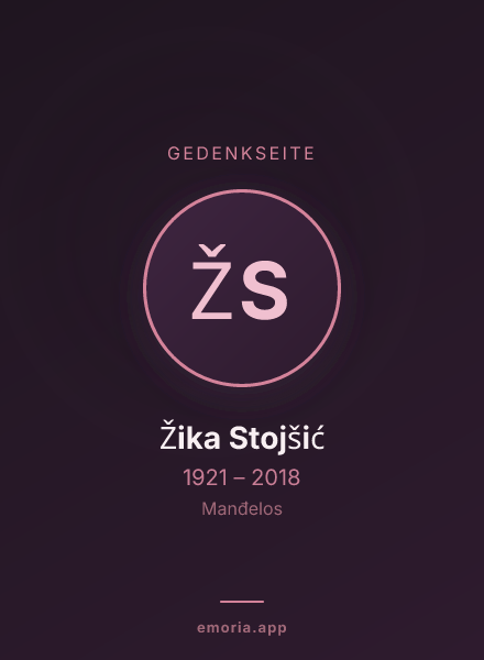 Gedenkportrait von Žika Stojšić