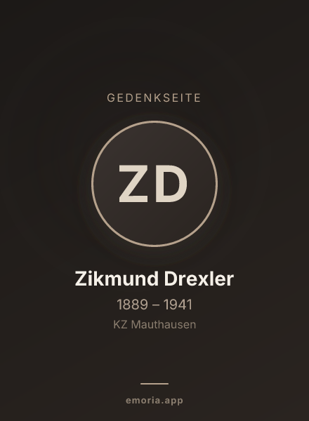 Gedenkportrait von Zikmund Drexler