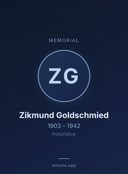Memorial portrait of Zikmund Goldschmied