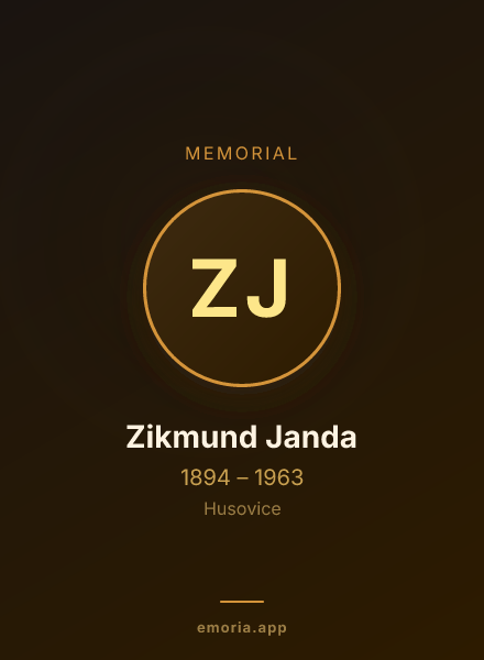 Memorial portrait of Zikmund Janda