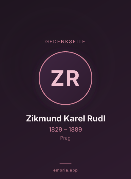 Gedenkportrait von Zikmund Karel Rudl