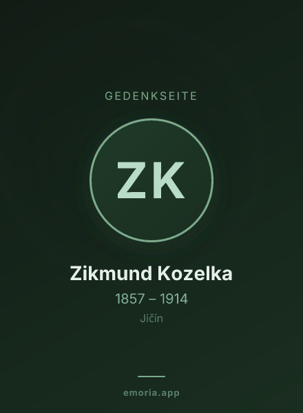 Gedenkportrait von Zikmund Kozelka