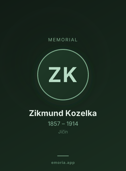 Memorial portrait of Zikmund Kozelka