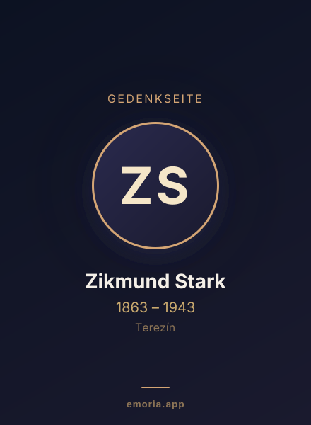 Gedenkportrait von Zikmund Stark