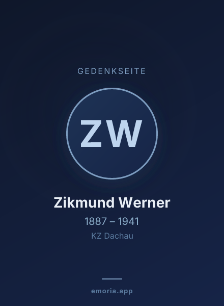 Gedenkportrait von Zikmund Werner