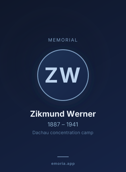 Memorial portrait of Zikmund Werner