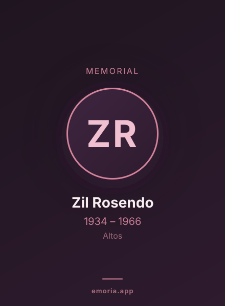 Memorial portrait of Zil Rosendo