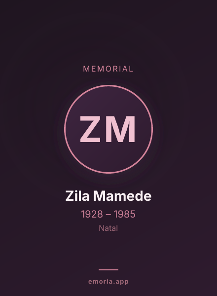 Memorial portrait of Zila Mamede