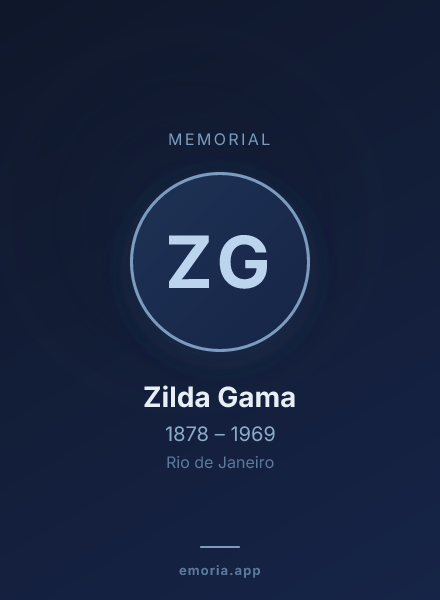 Memorial portrait of Zilda Gama