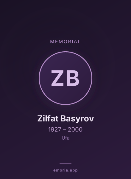 Memorial portrait of Zilfat Basyrov
